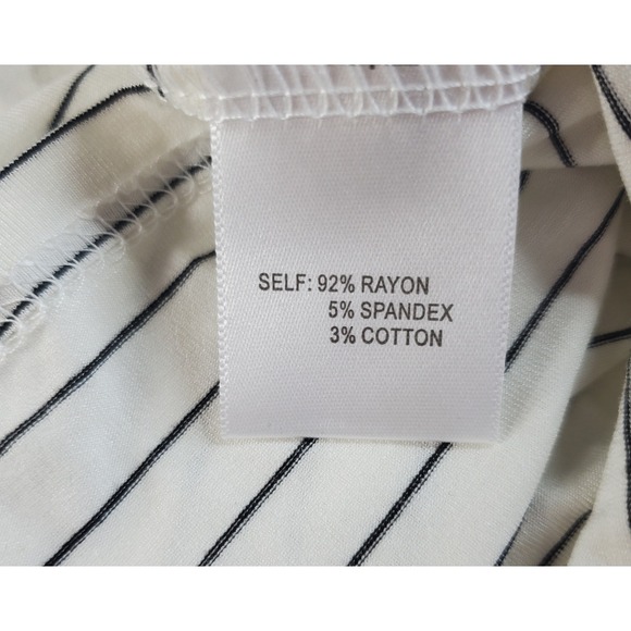 Modern Works Womens Sleeveless Blouse Black White Stripe Shirt Top NWT Medium M - Picture 7 of 9